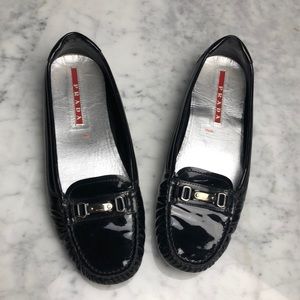 Prada Black Patent Leather Drivers